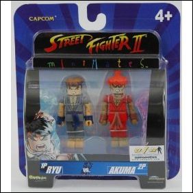 Street Fighter II Minimates (Series 1) figure 3-B Ryu P2 and Akuma P2 (AFX Exclusive)