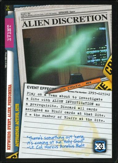 X-Files: The Truth Is Out There (Base Set) card XF97-0271v2 Alien Discretion