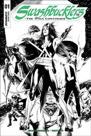 Swashbucklers: The Saga Continues issue 1-F Butch Guice B&W Cover