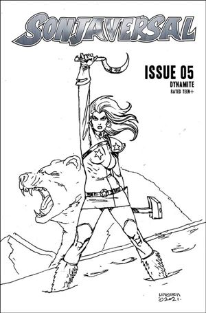 Sonjaversal issue 5-P Joseph Michael Linsner 1:20 Black & White Cover