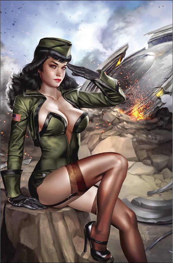 Bettie Page: The Alien Agenda issue 1-V Josh Burns Virgin Cover