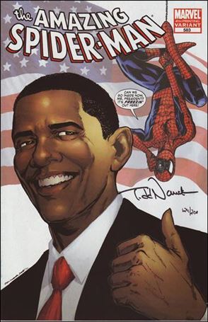 Amazing Spider-Man (1963) issue 583-I DF Phil Jimenez Flag Cvr (Signed by T Nauck) 1/200