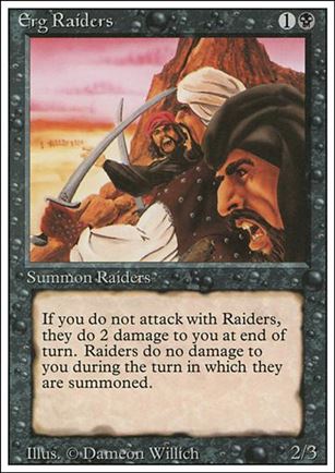 Magic the Gathering: Revised (Base Set) card 109 Erg Raiders