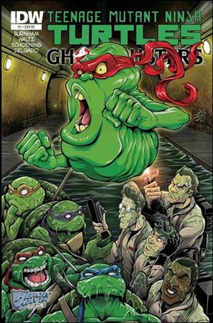 Teenage Mutant Ninja Turtles/Ghostbusters issue 1-E Ozzy Fernandez Heroes Haven Glow in the Dark Cover