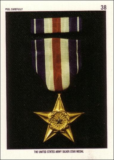 Desert Storm: Series 3 (Sticker Subset) card 38 The United States Army Silver Star Medal