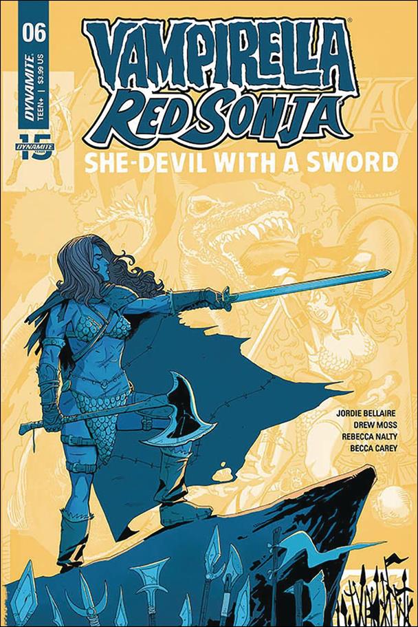 Vampirella / Red Sonja issue 6-F Drew Moss Cover