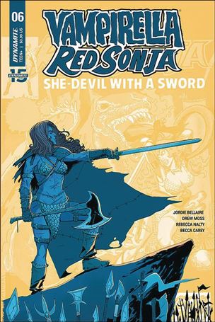 Vampirella / Red Sonja issue 6-F Drew Moss Cover