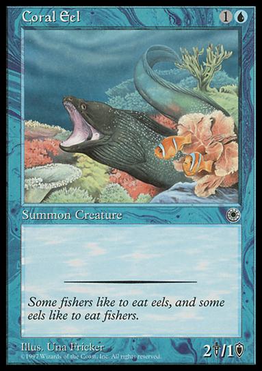 Magic the Gathering: Portal (Base Set) card 49 Coral Eel