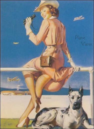 Elvgren's Calendar Pinups 2 (Base Set) card 63 Plane View