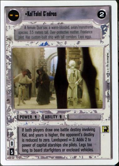 Star Wars: Premiere Unlimited (Base Set) card 168 Kal'Falnl C'ndros