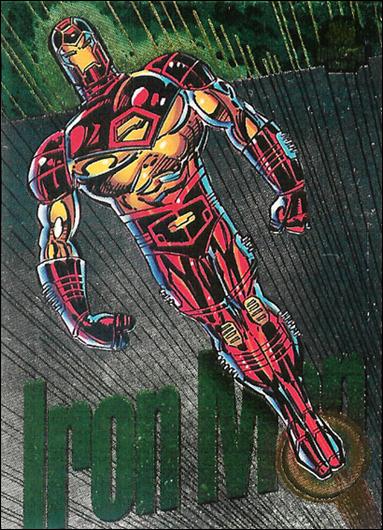 Marvel Universe: Series 5 (Power Blast Subset) card 7-B Iron Man (Silver Foil)