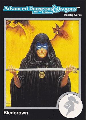 TSR 1991 Trading Cards Premier Edition Factory Set (Base Set) card 65 AD&D - Bledorown