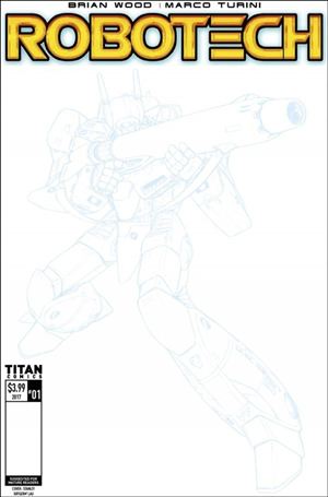 Robotech (2017) issue 1-F Blue Line Sketch Cover