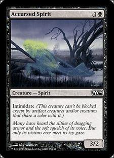 Magic the Gathering: 2014 Core Set (Base Set) card 83 Accursed Spirit