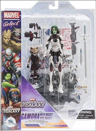 Marvel Select figure 127 Gamora w/Rocket Guardians Of The Galaxy (Disney)