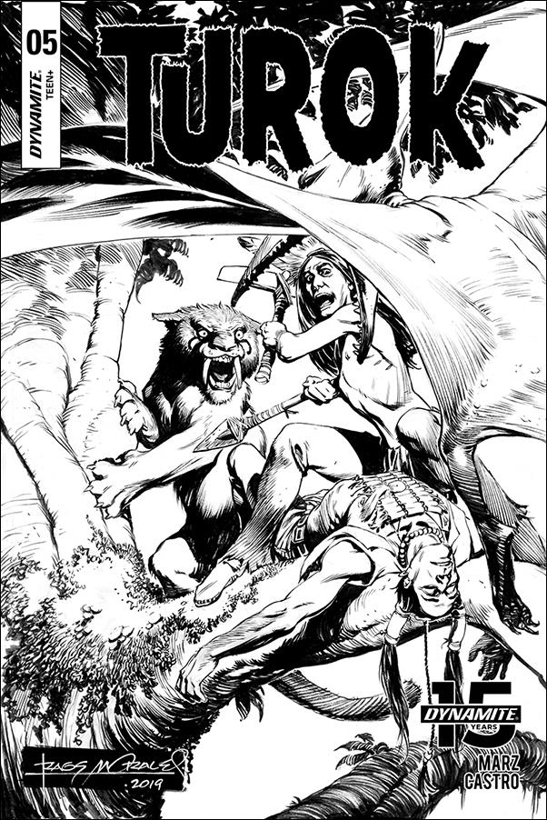 Turok (2019) issue 5-C Rags Morales 1:10 Black & White Cover