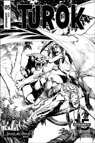 Turok (2019) issue 5-C Rags Morales 1:10 Black & White Cover