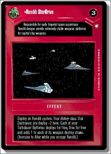 Star Wars: Special Edition Limited (Base Set) card 71 Rendili Stardrive