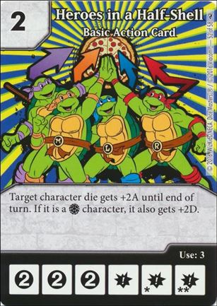 Dice Masters Teenage Mutant Ninja Turtles  card 52 Heroes In A Half-Shell - Basic Action Card 