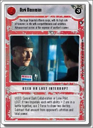 Star Wars: Hoth Revised (Base Set) card 134 Dark Dissension