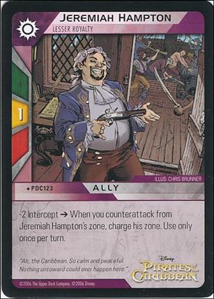 Pirates of the Caribbean - Dead Man's Chest (Base Set) card PDC123 Jeremiah Hampton - Lesser Royalty