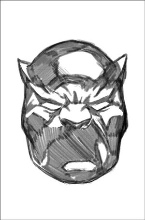 Black Panther (2023) issue 10-C Mark Brooks 1:50 Headshot Sketch Virgin Cover