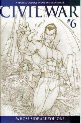Civil War (2006) issue 6-C Michael Turner 1:75 Cardstock Sketch Cover
