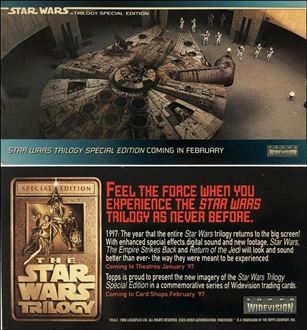Star Wars Trilogy Special Edition Widevision (Promo) card 0.00-C Star Wars Trilogy Special Edition Coming In Feb...