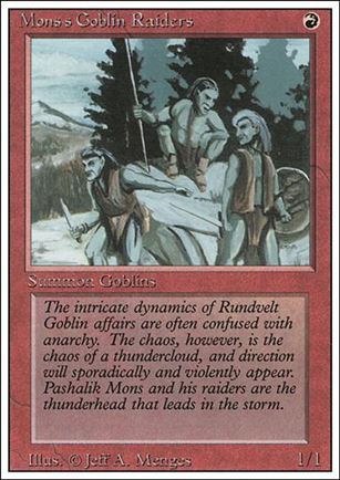 Magic the Gathering: Revised (Base Set) card 167 Mons's Goblin Raiders