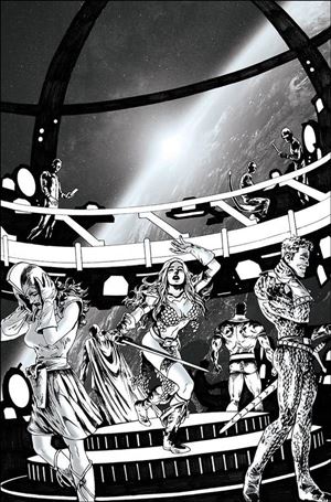 Red Sonja: The Superpowers issue 4-T Jonathan Lau 1:40 Black & White Virgin Cover