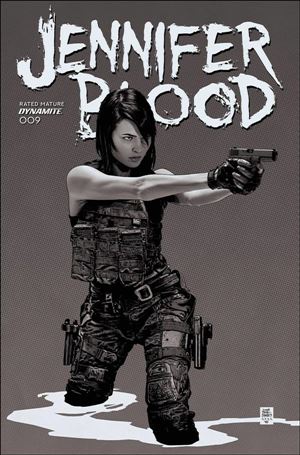 Jennifer Blood (2021) issue 9-K Tim Bradstreet 1:10 Black & White Cover