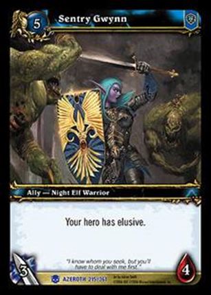 World of Warcraft: Heroes of Azeroth (Base Set) card 215 Sentry Gwynn