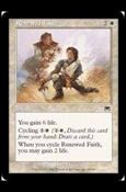 Magic the Gathering: Onslaught (Base Set) card 50 Renewed Faith