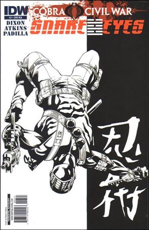 G.I. Joe: Snake Eyes (2011) issue 3-C Robert Atkins 1:10 Black and White Cover