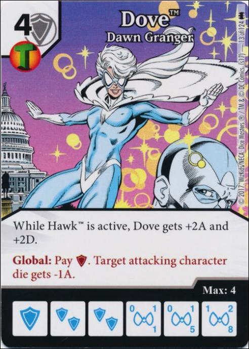 DC Comics Dice Masters Batman card 13 Dove: Dawn Granger