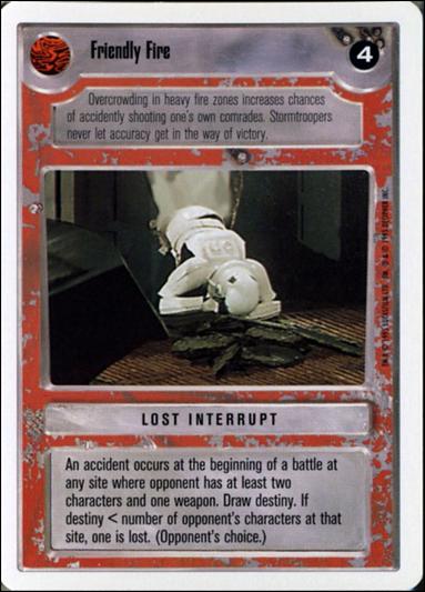 Star Wars: Premiere Unlimited (Base Set) card 238 Friendly Fire
