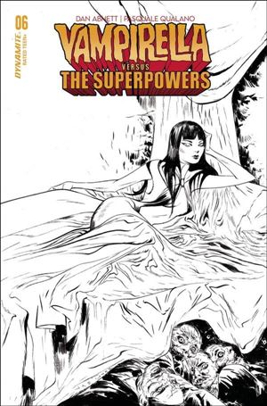 Vampirella vs. the Superpowers issue 6-G Jae Lee 1:10 Line Art Cover