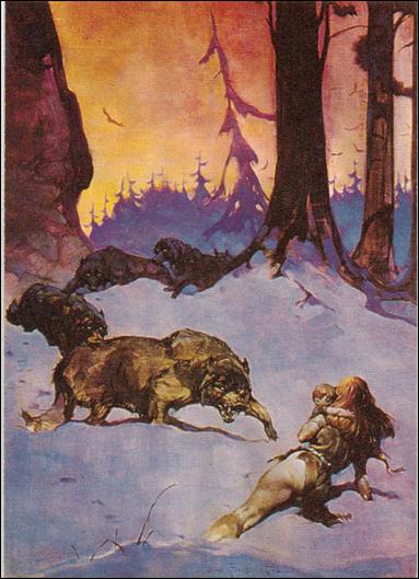 Frazetta (Base Set) card 23 Wolf Pack