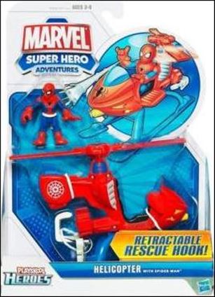 Marvel Super Hero Adventures (Vehicles and Playsets) figure 4 Helicopter with Spider-Man