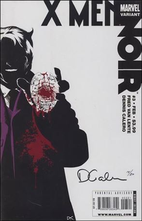 X-Men Noir issue 3-D DF B&W Cover (signed by Dennis Calero) 1/20
