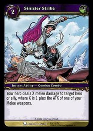 World of Warcraft: Heroes of Azeroth (Base Set) card 102 Sinister Strike