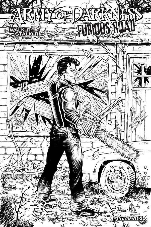 Army of Darkness: Furious Road issue 5-D Ken Haeser Walker Stalker Con B&W Cover