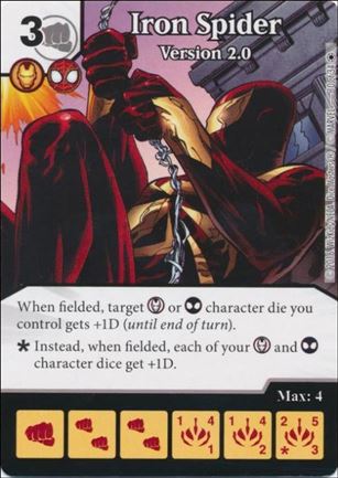 Marvel Dice Masters Iron Man and War Machine Starter Set card 10 Iron Spider - Version 2.0