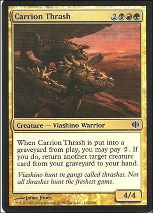 Magic the Gathering: Shards of Alara (Base Set) card 162-B Carrion Thrash (Foil)