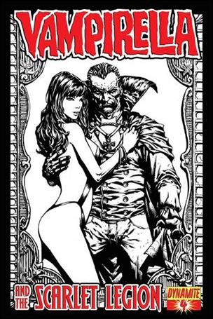Vampirella and the Scarlet Legion issue 4-D Johnny Desjardins 1:20 Black and White Cover