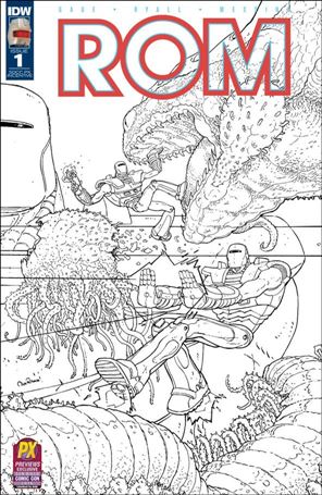 ROM (2016) issue 1-M Nick Pitarra SDCC/Previews B&W Wrap Cover 1/600
