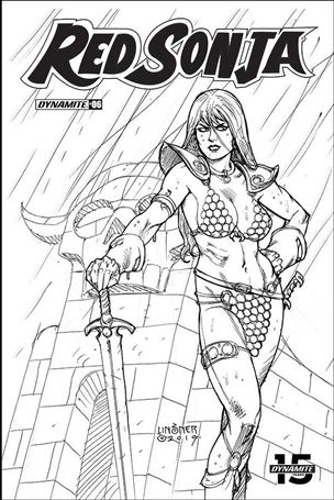 Red Sonja (2019) issue 7-K Joseph Michael Linsner 1:30 Black & White Cover