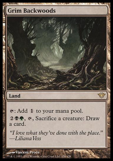 Magic the Gathering: Dark Ascension (Base Set) card 156 Grim Backwoods