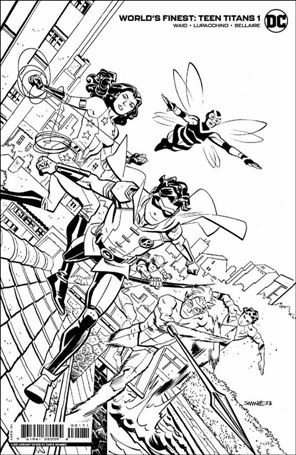 World's Finest: Teen Titans issue 1-H Chris Samnee 1:100 Cardstock Cover