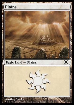 Magic the Gathering: 10th Edition (Base Set) card 366 Plains